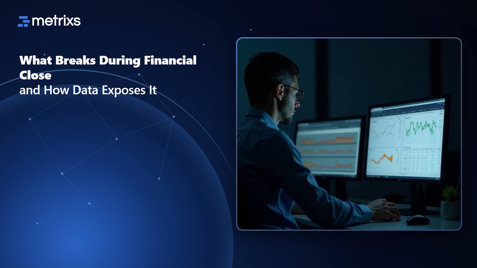 Finance controller reviewing reconciliation variance reports during financial close