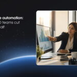 Two finance professionals reviewing close charts on a monitor: financial close automation, how D365 F&O teams cut close time in half